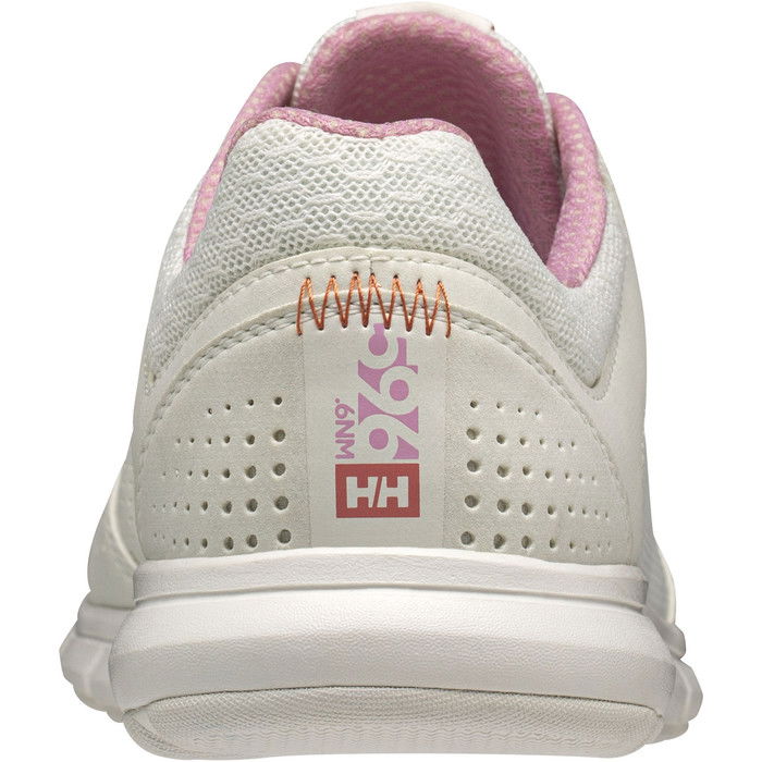 2024 Helly Hansen Womens Ahiga V4 Hydropower Sailing Shoes 11583 - Off White / Pink Sorbet